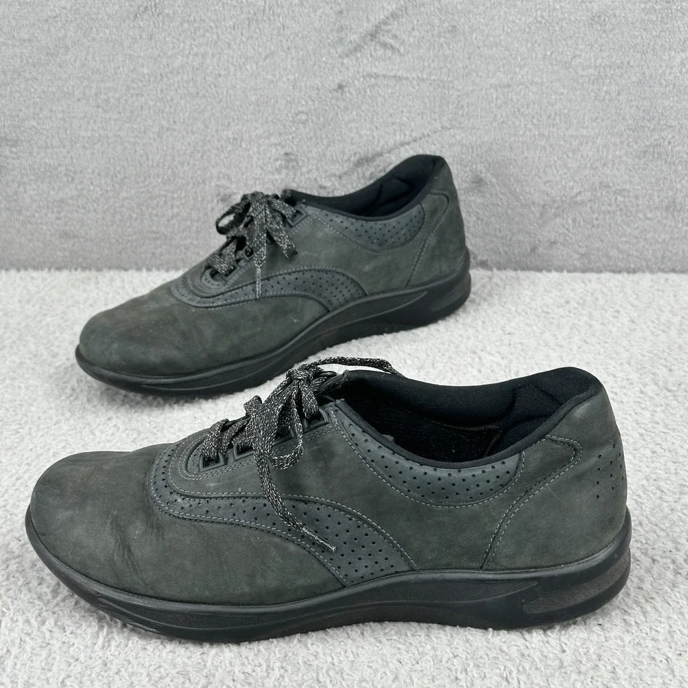 SAS Walk Easy Womens 11M Dark Gray Walking Shoes Nubuck Leather Comfort‎ USA